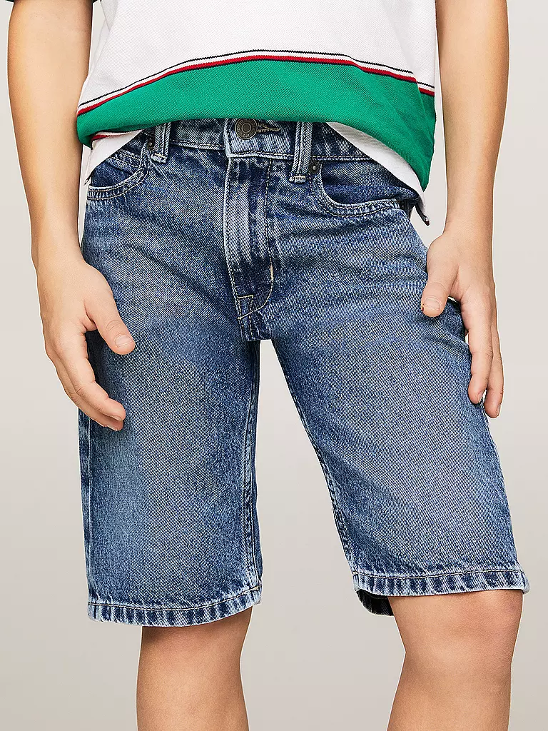 TOMMY HILFIGER | Jungen Jeansshorts Straight Fit | Bleu