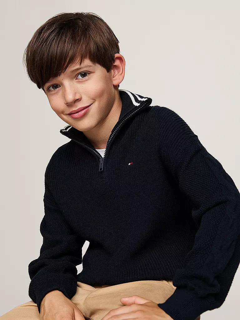 TOMMY HILFIGER | Jungen Pullover  | Bleu foncé