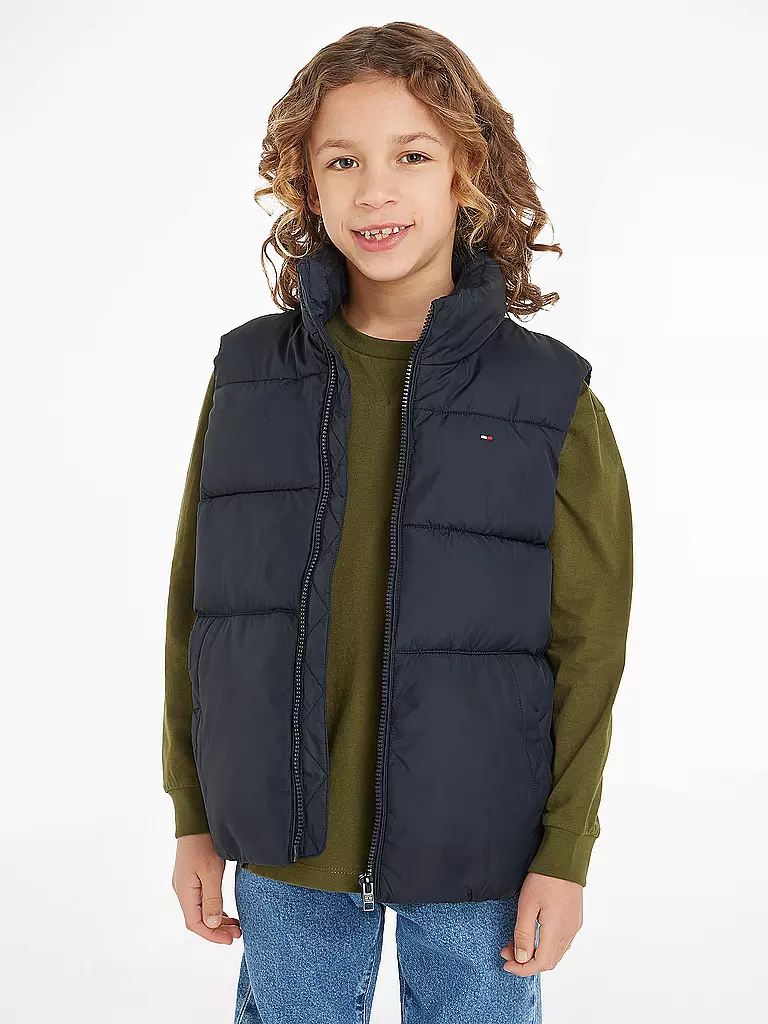 TOMMY HILFIGER | Jungen Steppgilet | Bleu foncé