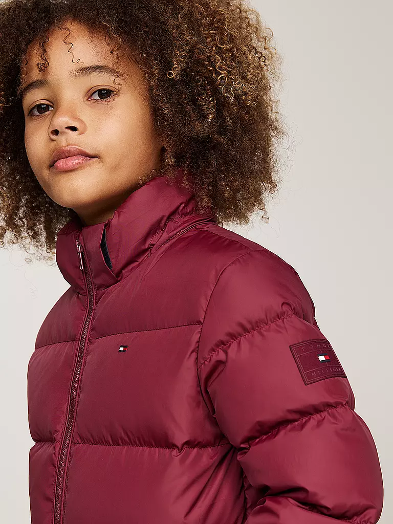TOMMY HILFIGER | Jungen Steppjacke | Rouge foncé