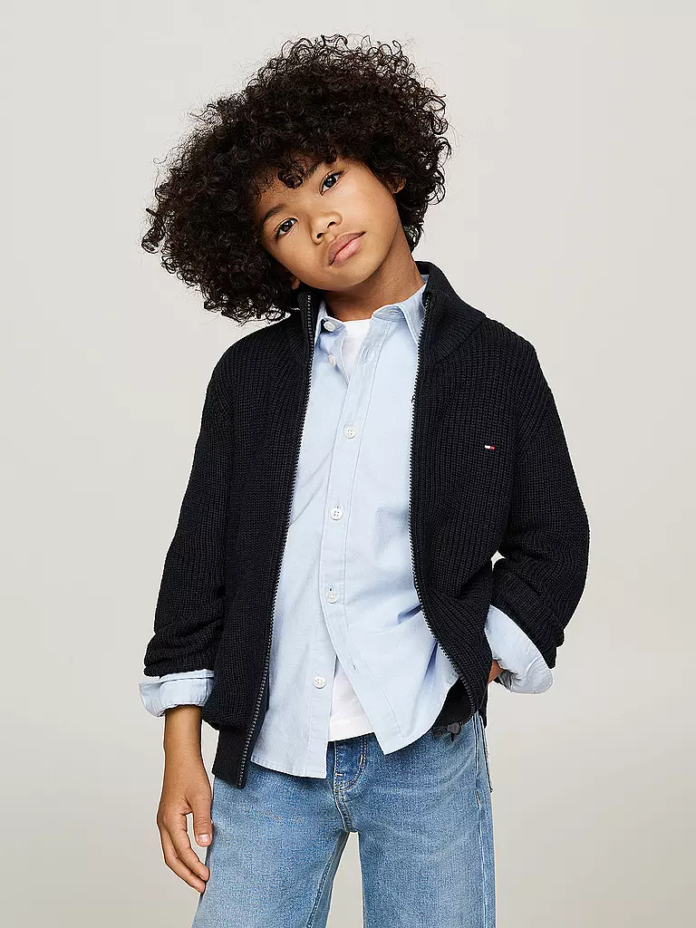 TOMMY HILFIGER | Jungen Strickjacke | Bleu foncé