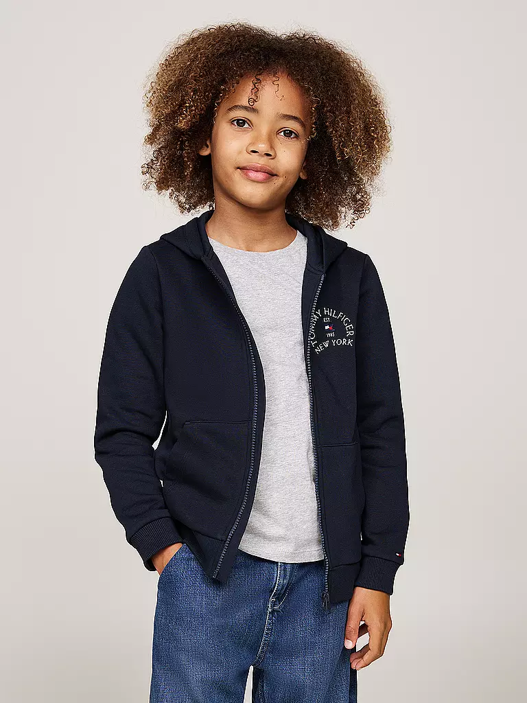 TOMMY HILFIGER | Jungen Sweatjacke | Bleu foncé