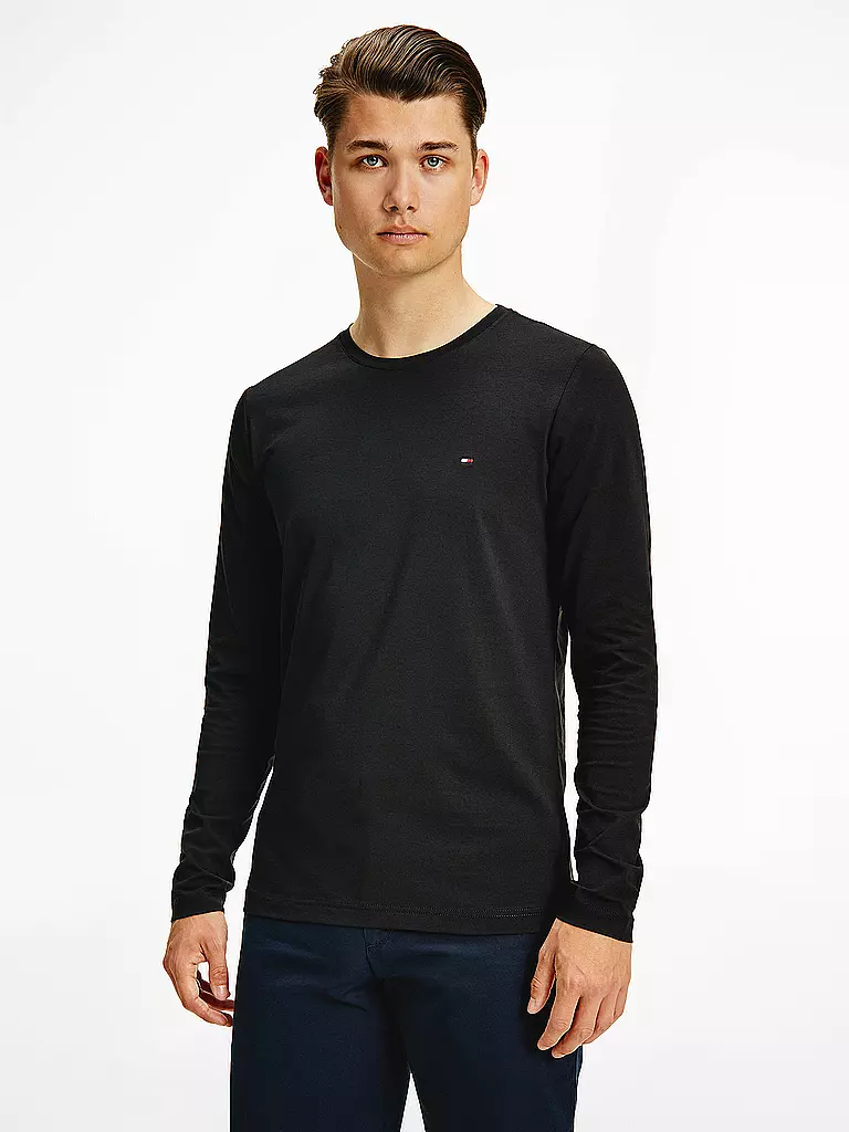 TOMMY HILFIGER | Langarmshirt Slim Fit | Noir