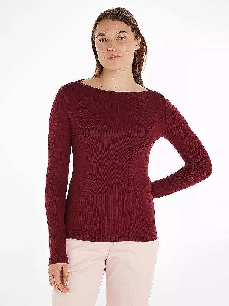 TOMMY HILFIGER | Langarmshirt | Rouge foncé
