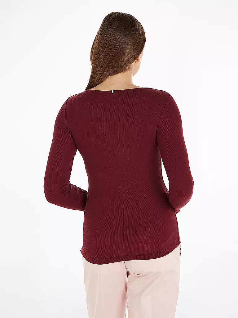 TOMMY HILFIGER | Langarmshirt | Rouge foncé