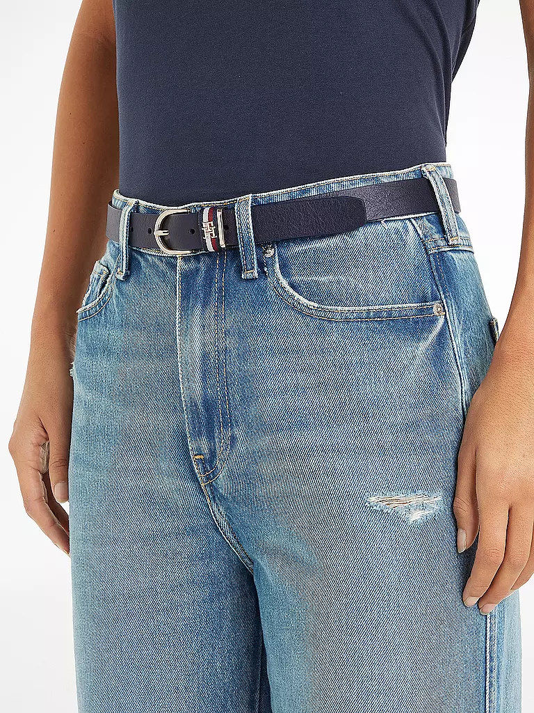 TOMMY HILFIGER | Ledergürtel | Bleu foncé