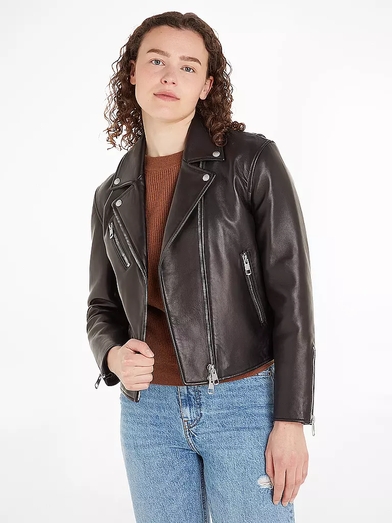 TOMMY HILFIGER | Lederjacke | Noir