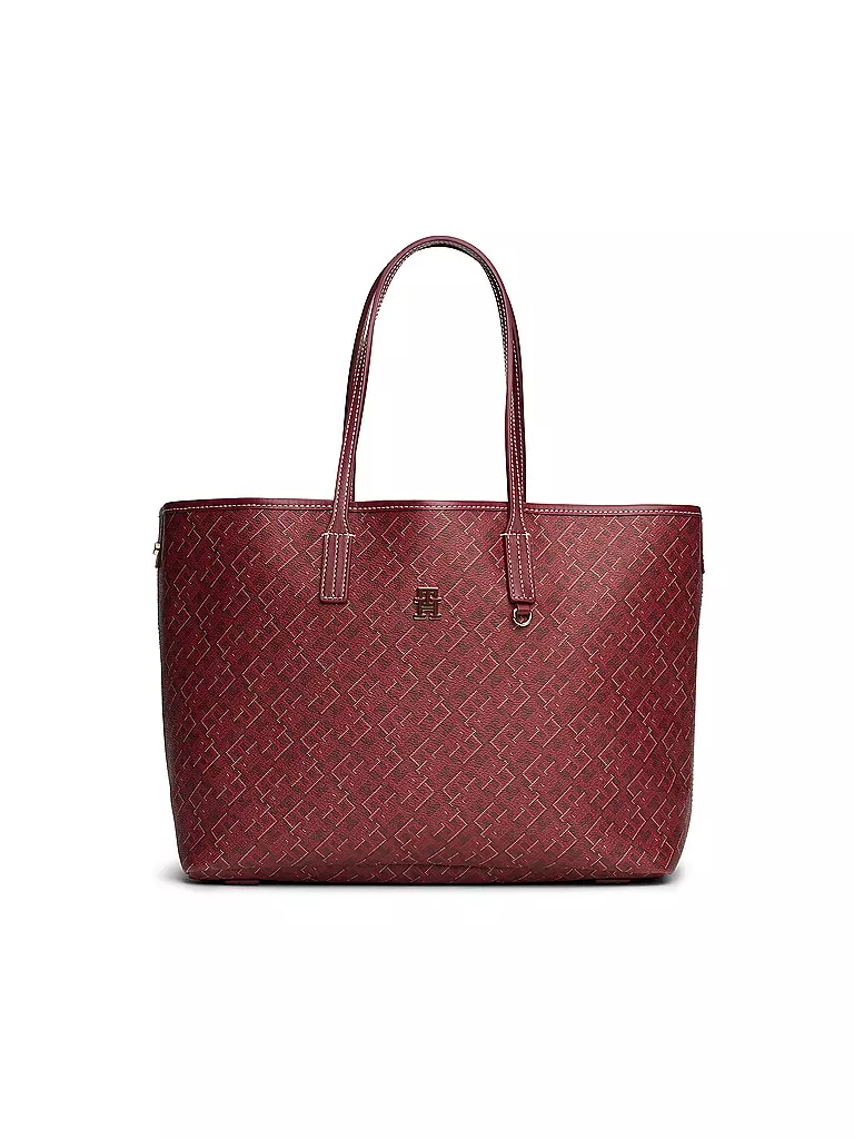 TOMMY HILFIGER | Ledertasche - Shopper TH MONOPLAY LEATHER TOTE | Rouge