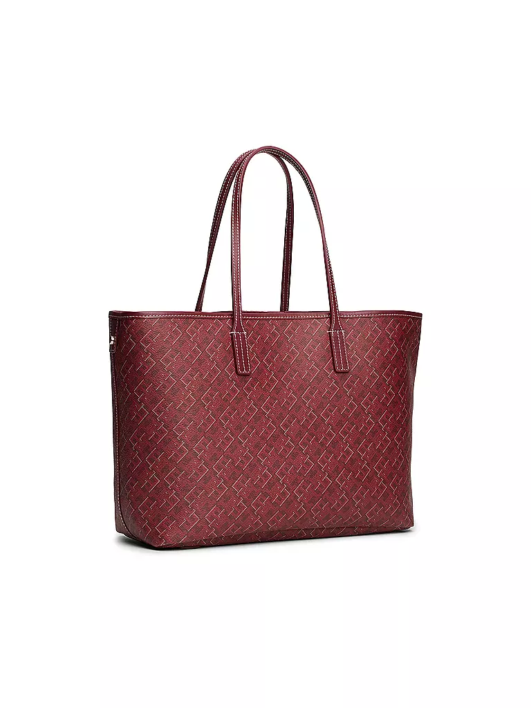 TOMMY HILFIGER | Ledertasche - Shopper TH MONOPLAY LEATHER TOTE | Rouge