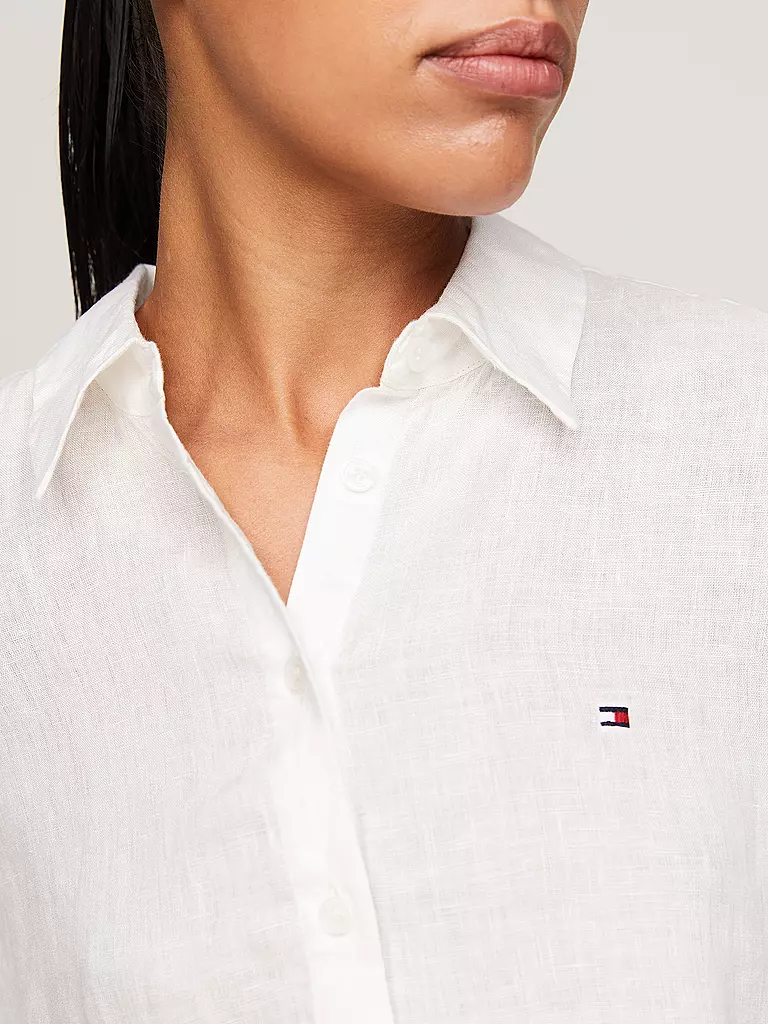 TOMMY HILFIGER | Leinenbluse | Blanc