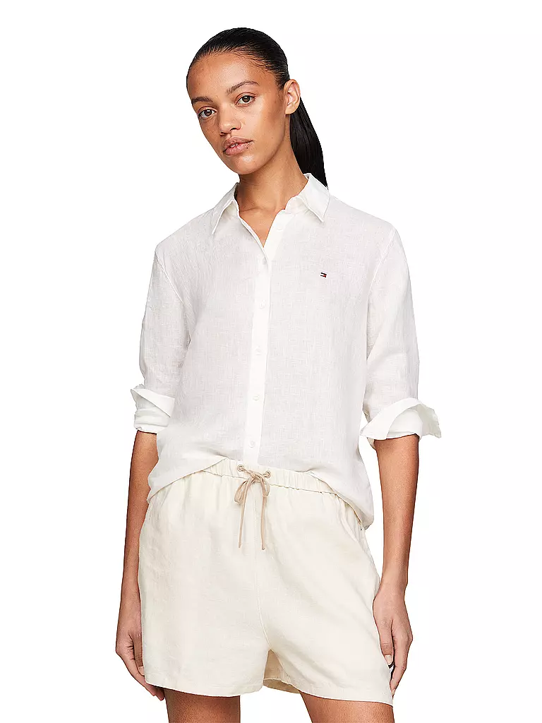TOMMY HILFIGER | Leinenbluse | Blanc