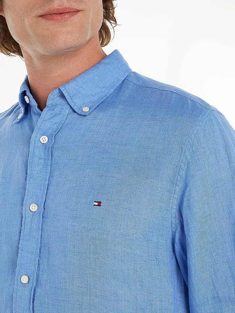 TOMMY HILFIGER | Leinenhemd  | Bleu clair