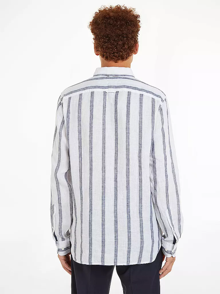 TOMMY HILFIGER | Leinenhemd Slim Fit  | Blanc
