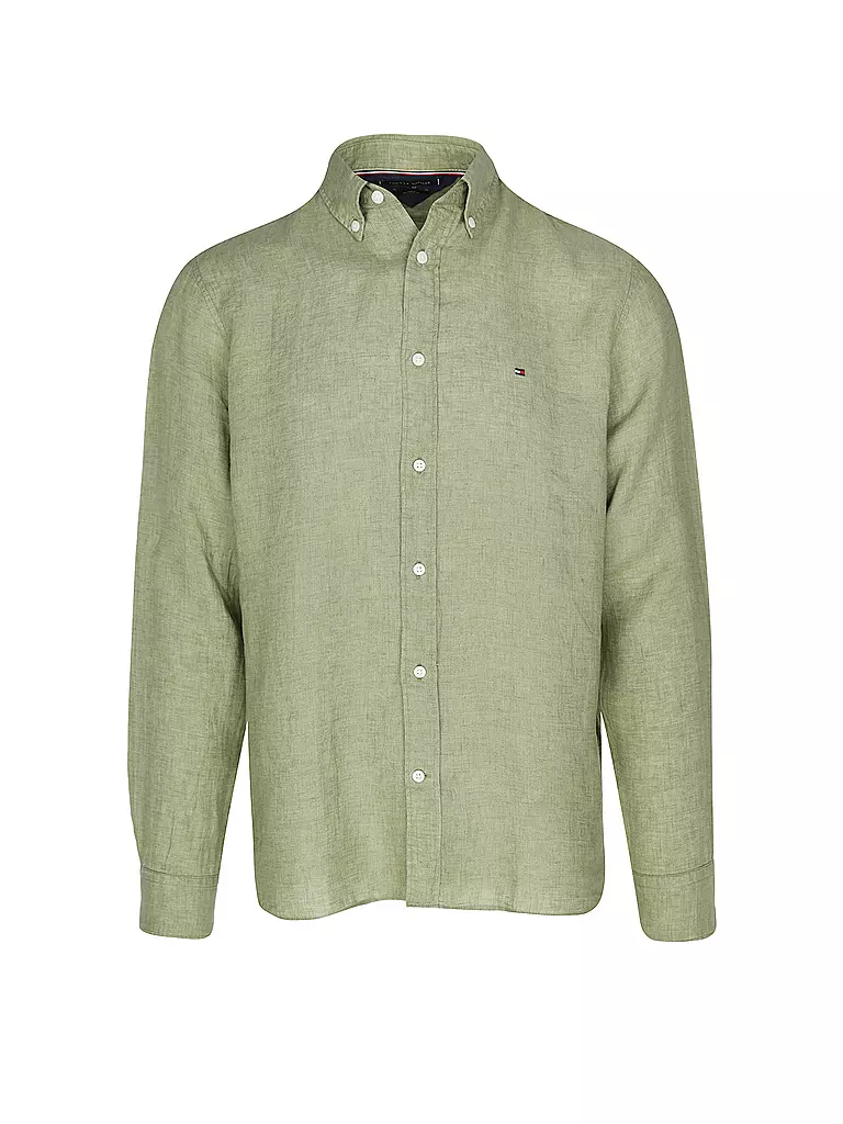 TOMMY HILFIGER | Leinenhemd | Olive