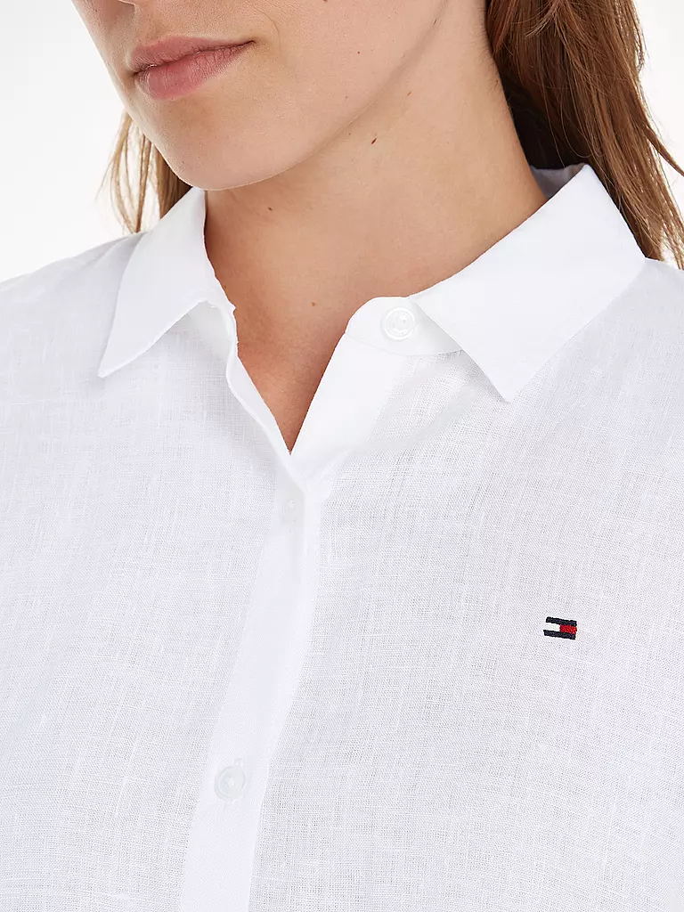 TOMMY HILFIGER | Leinenhemd | Blanc