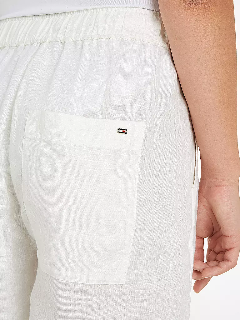 TOMMY HILFIGER | Leinenshorts | Blanc