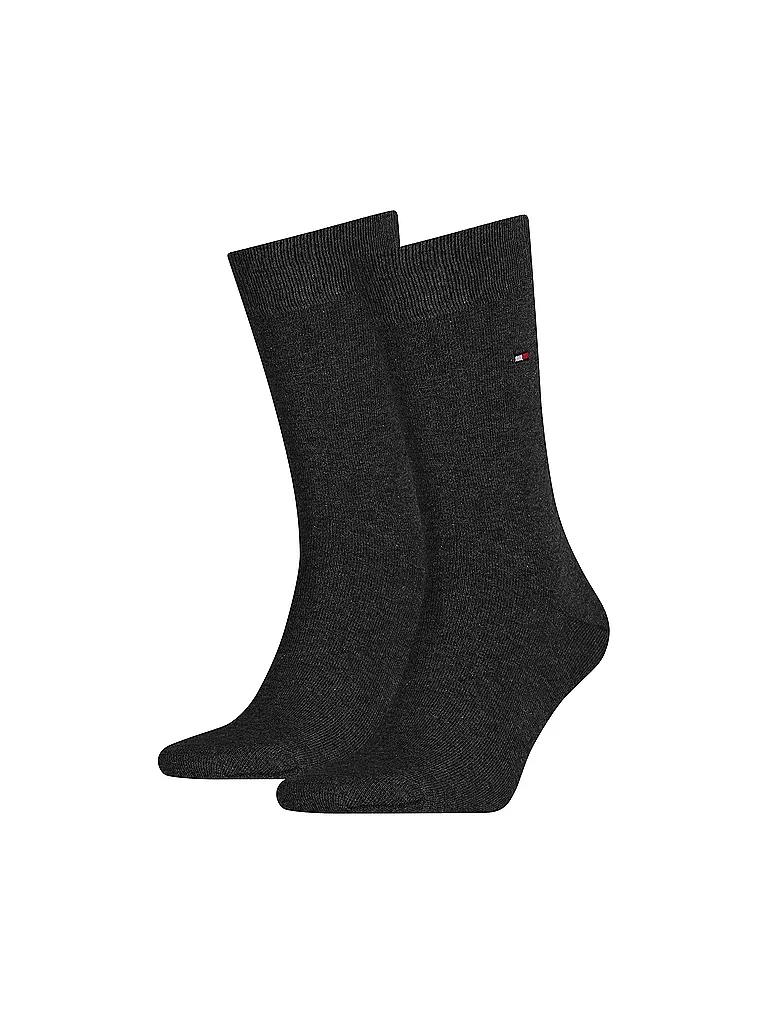 TOMMY HILFIGER | Lot de 2 paires de chaussettes anthracite mela | grau
