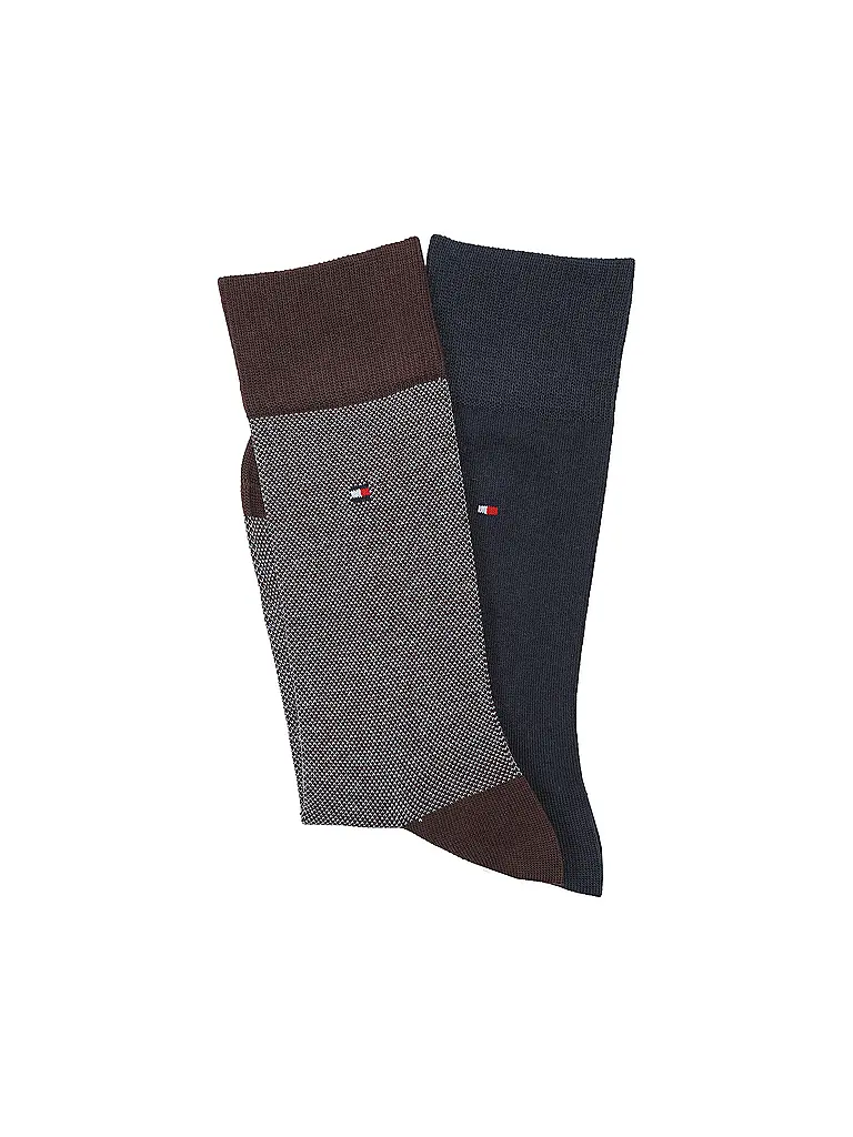 TOMMY HILFIGER | Lot de 2 paires de chaussettes marron chocolat | Marron