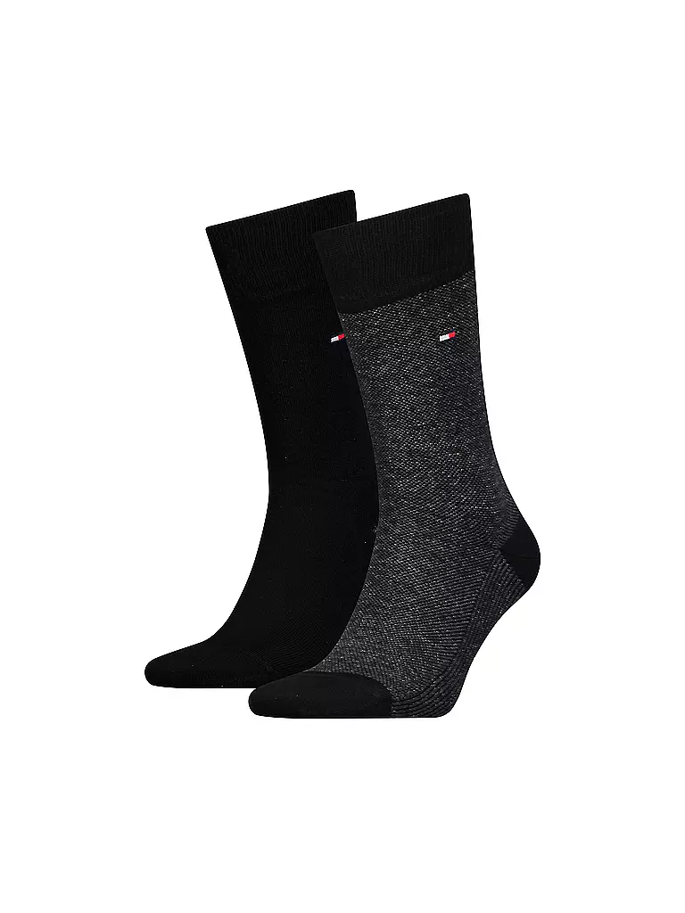 TOMMY HILFIGER | Lot de 2 paires de chaussettes noires | Noir