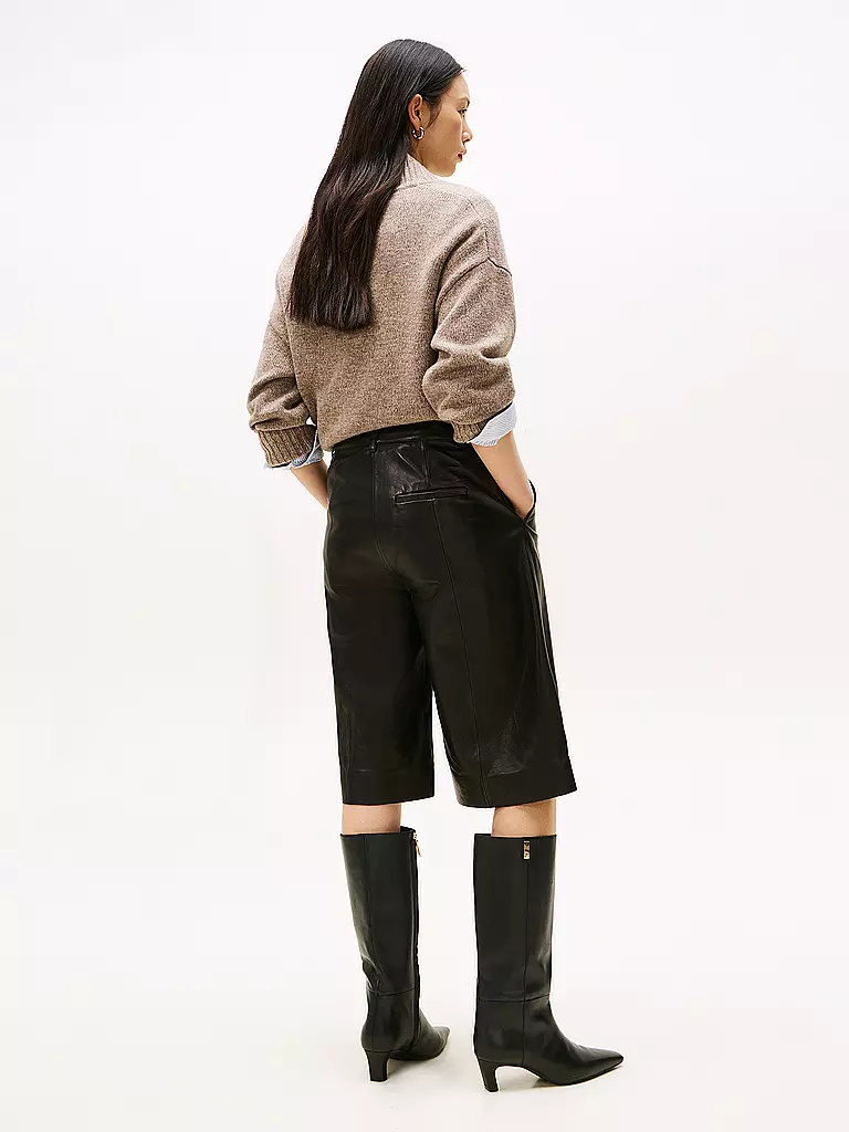TOMMY HILFIGER | Pantalon en cuir | schwarz