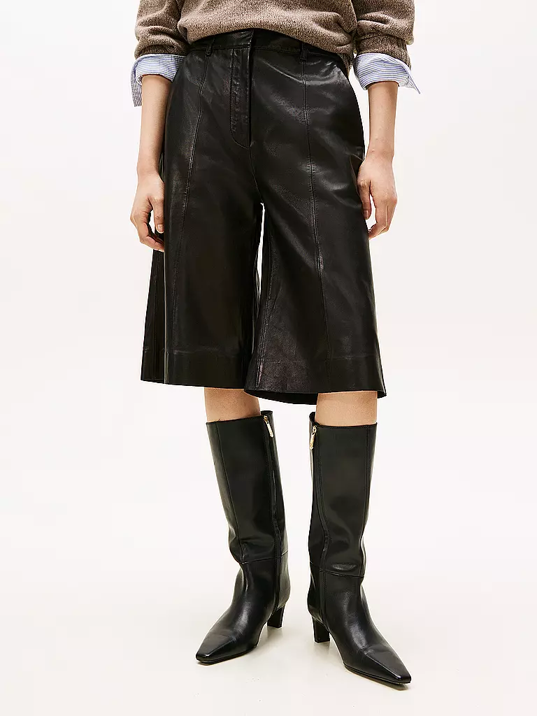TOMMY HILFIGER | Pantalon en cuir | schwarz
