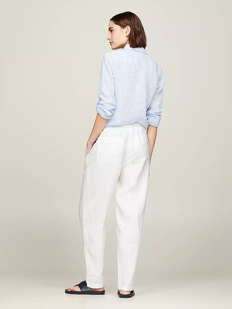 TOMMY HILFIGER | Pantalon en lin coupe jogging | 