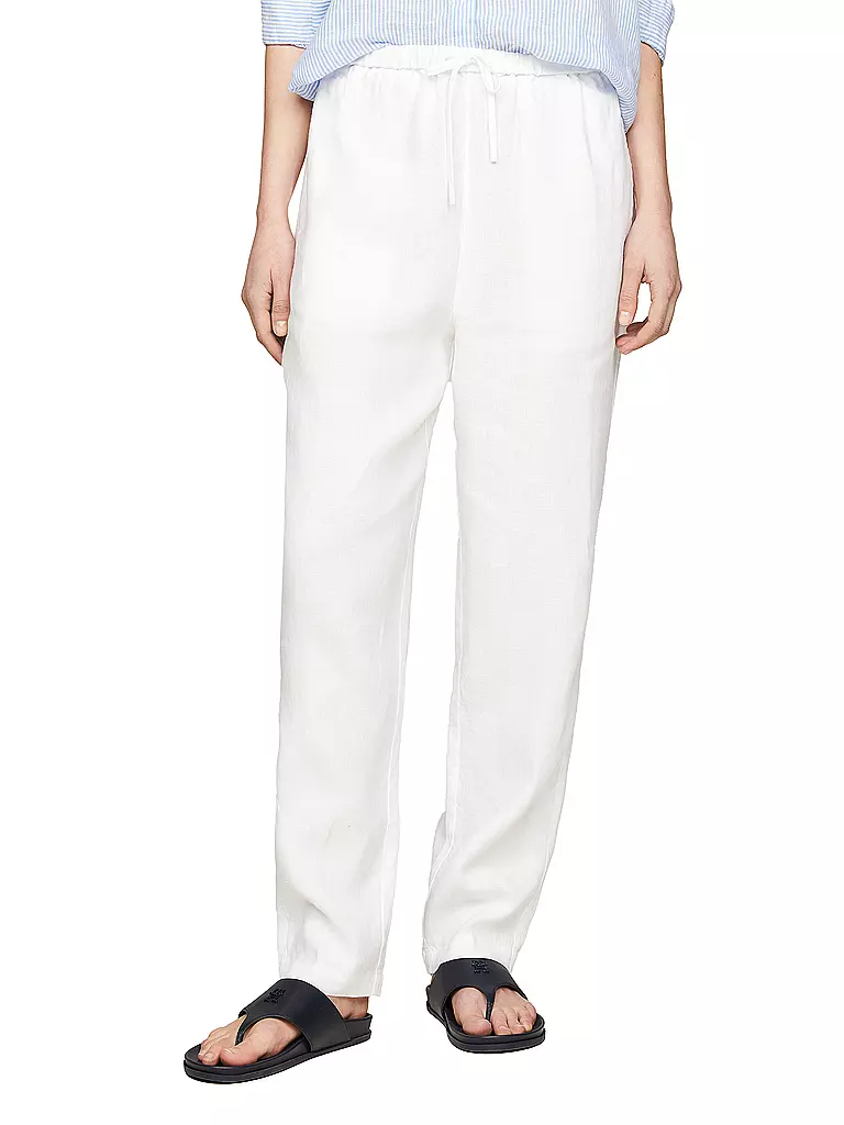 TOMMY HILFIGER | Pantalon en lin coupe jogging | 