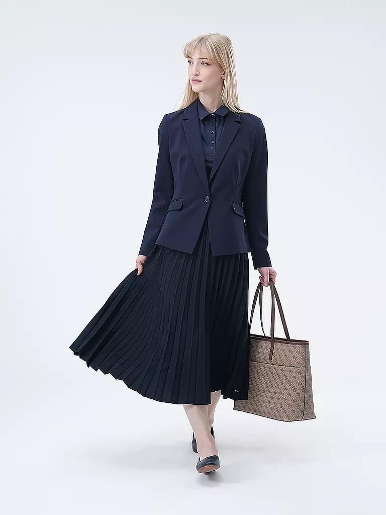 TOMMY HILFIGER | Plisseerock  | Bleu foncé