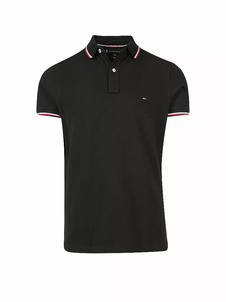 TOMMY HILFIGER | Polo Slim Fit | schwarz