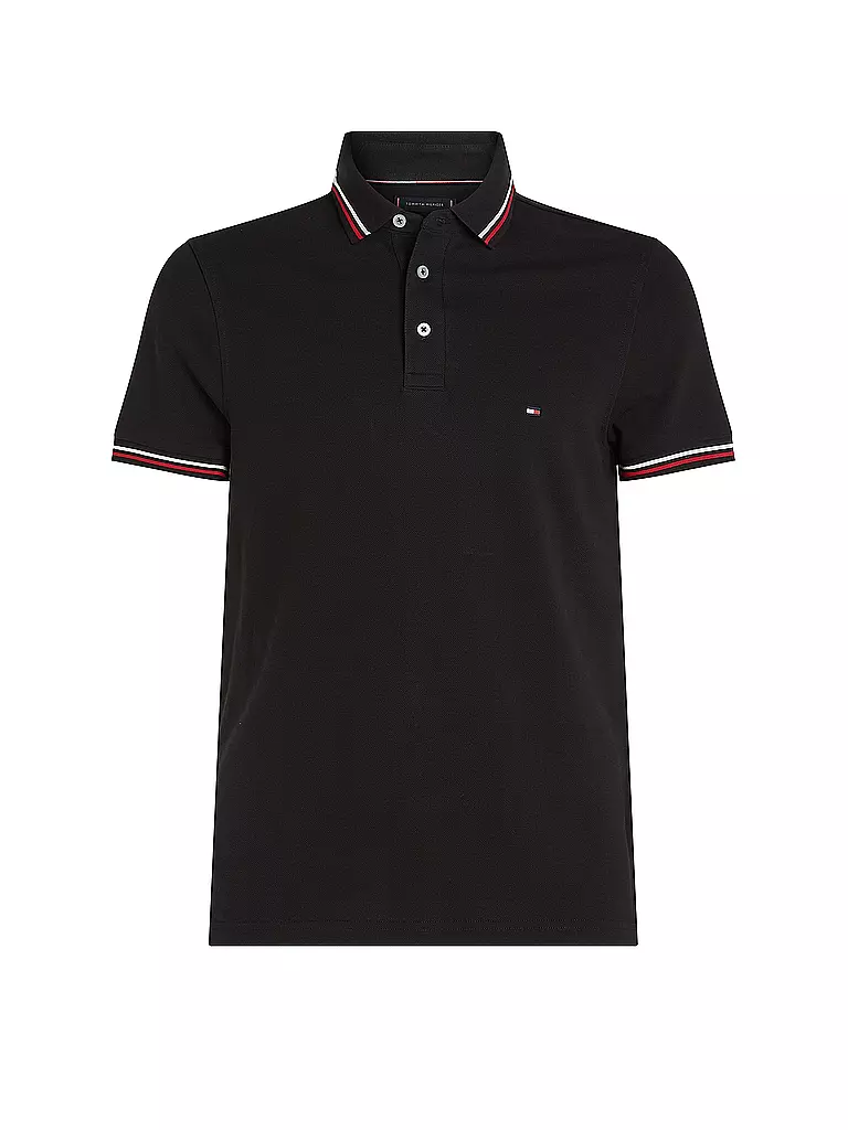TOMMY HILFIGER | Polo Slim Fit | schwarz