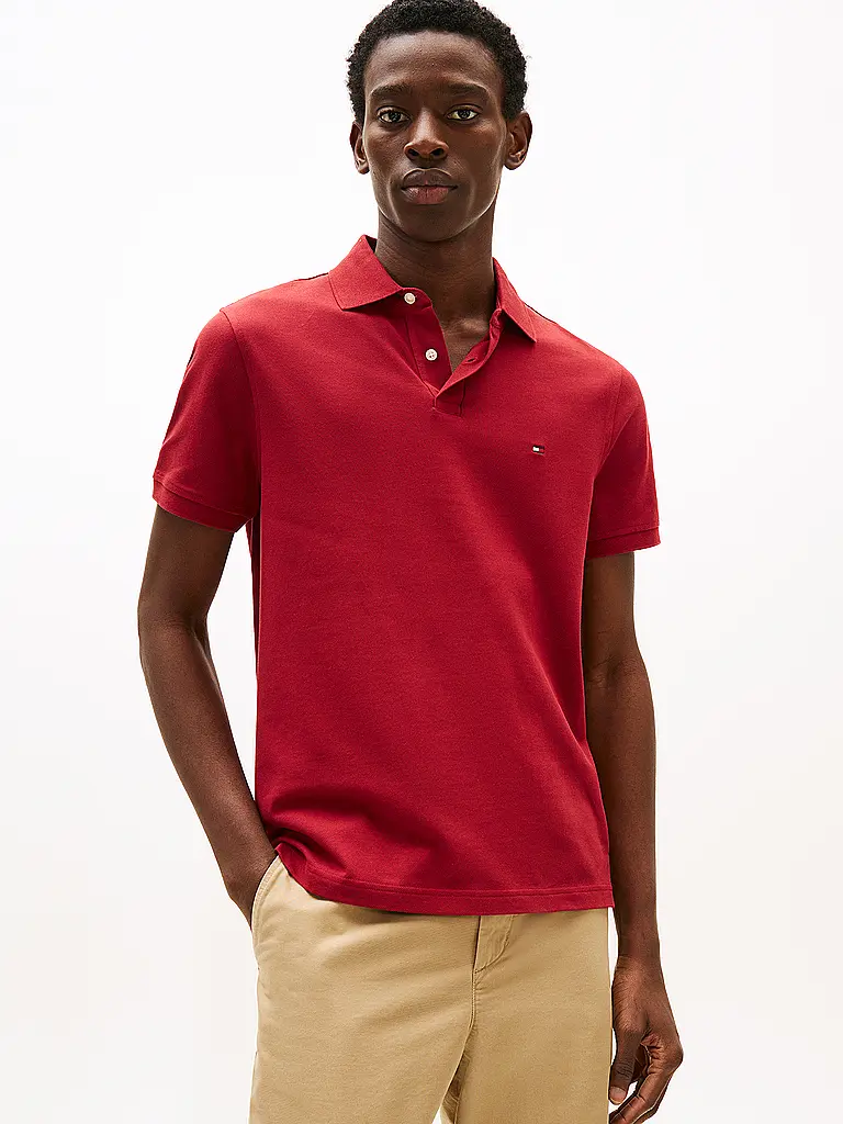 TOMMY HILFIGER | Poloshirt Coupe Regular | Rouge foncé