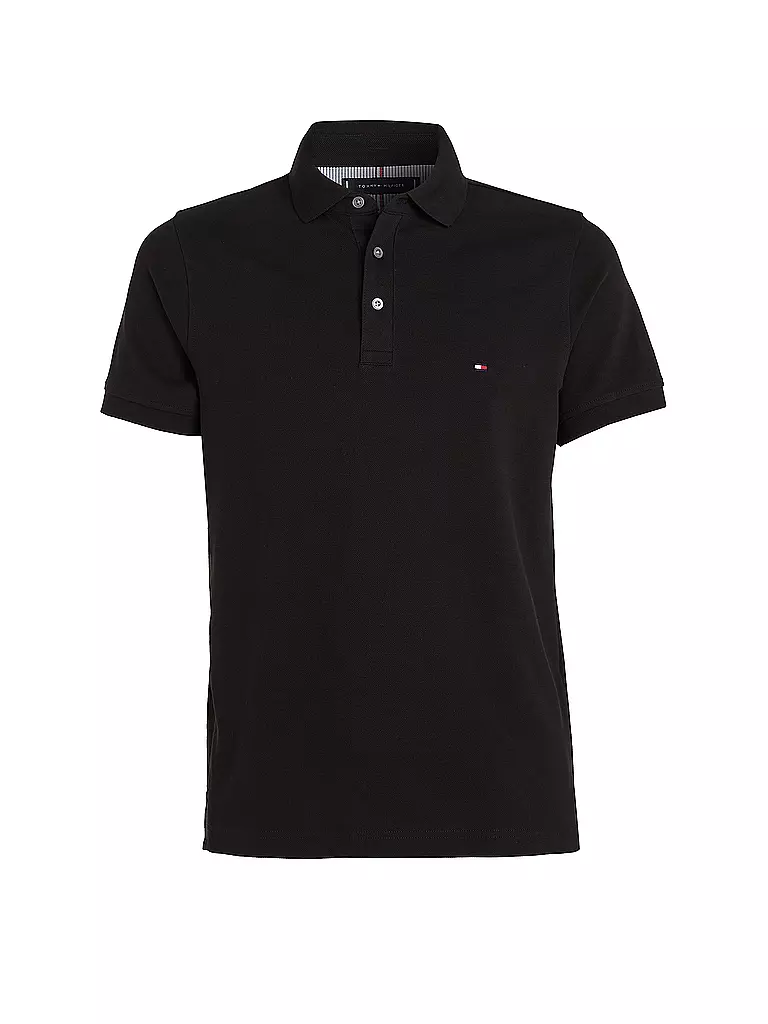 TOMMY HILFIGER | Poloshirt Coupe Slim | schwarz