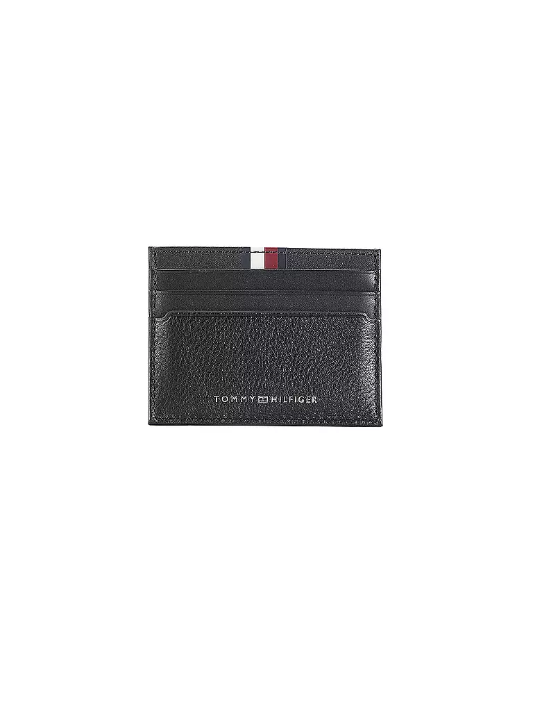 TOMMY HILFIGER | Porte-cartes TH PREM LEA | schwarz
