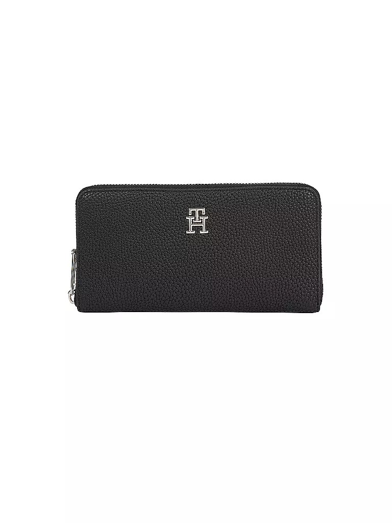 TOMMY HILFIGER | Portefeuille TH EMBLEM Large | schwarz