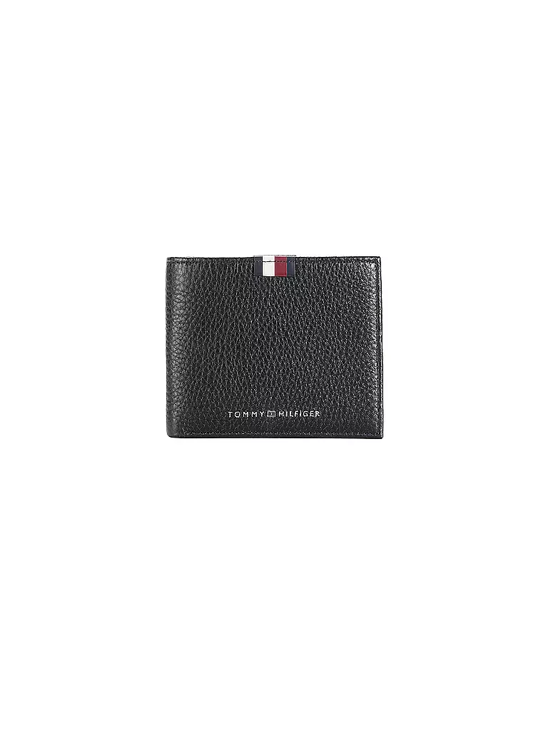 TOMMY HILFIGER | Portefeuille TH PREM LEA Mini | schwarz