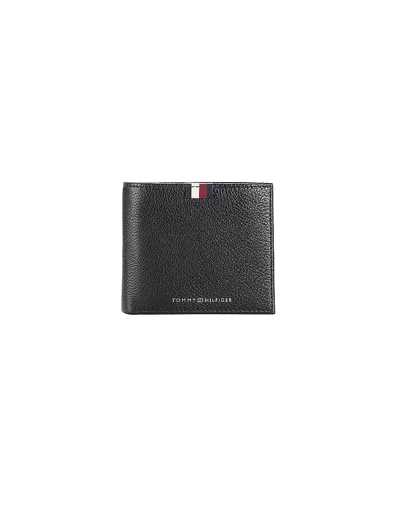TOMMY HILFIGER | Portefeuille TH PREM LEA | schwarz
