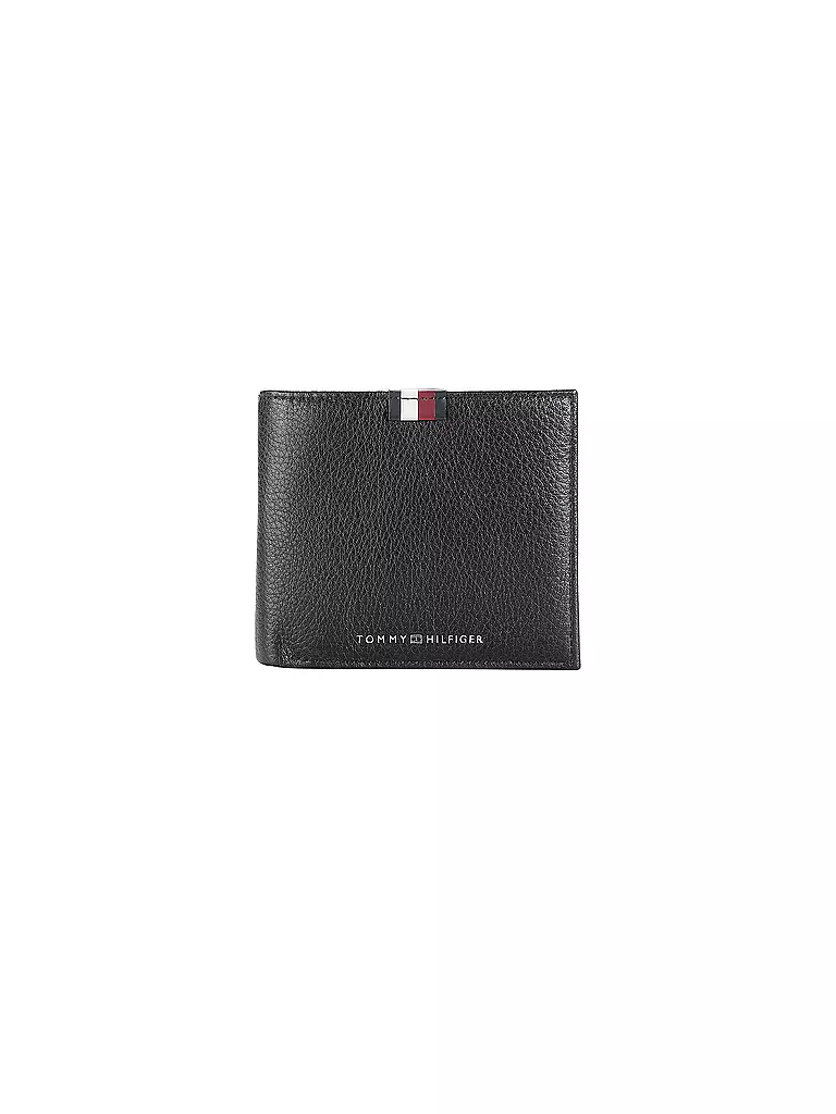 TOMMY HILFIGER | Portefeuille TH PREM LEA | schwarz