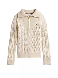 TOMMY HILFIGER | Pull Troyer | Beige