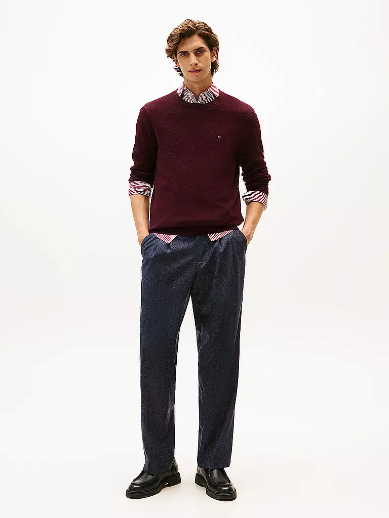 TOMMY HILFIGER | Pull | dunkelrot