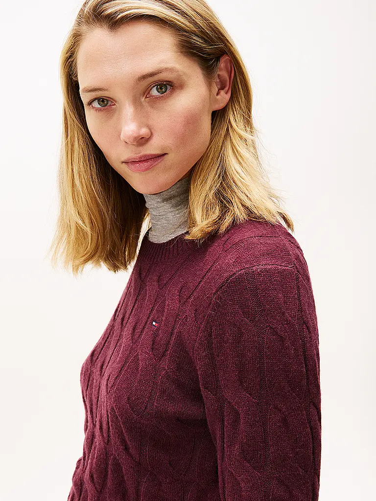 TOMMY HILFIGER | Pull | dunkelrot