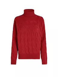 TOMMY HILFIGER | Rollkragenpullover  | Rouge