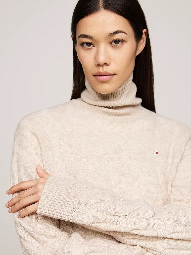 TOMMY HILFIGER | Rollkragenpullover  | Crème