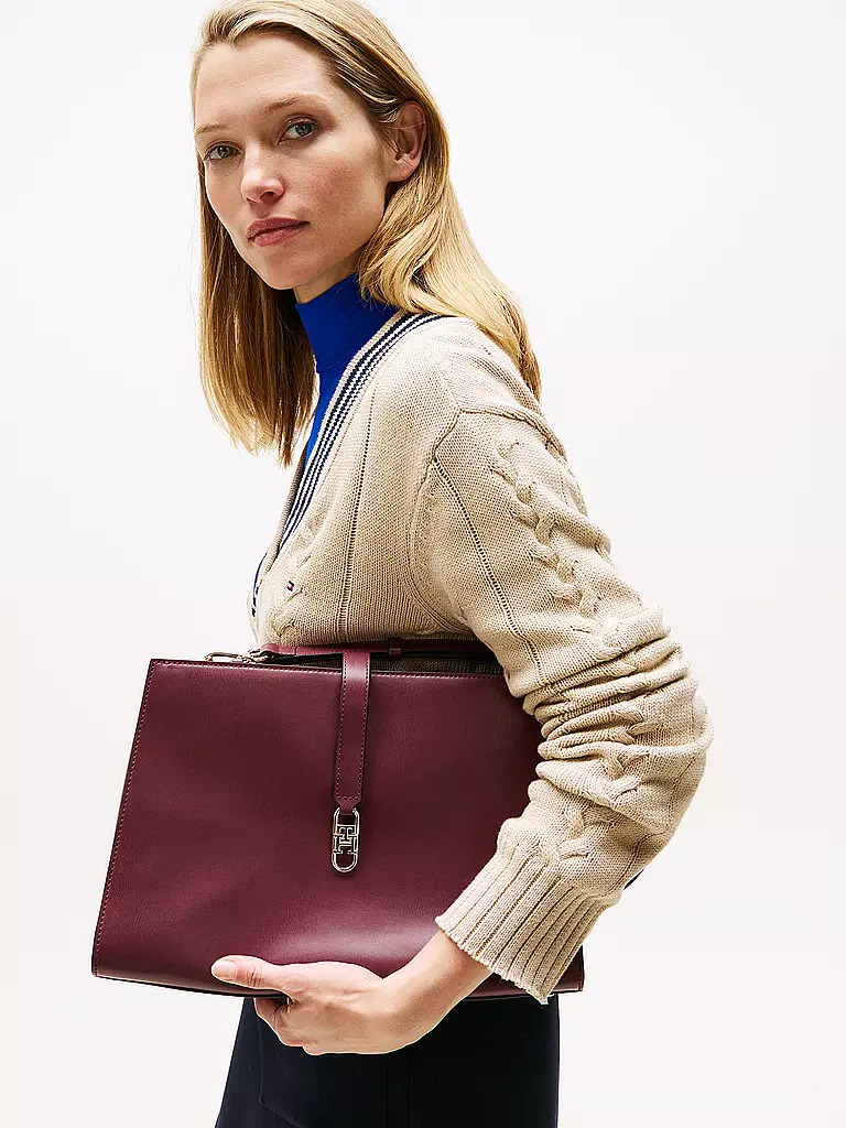 TOMMY HILFIGER | Sac - Sac à main TH LIBRE Medium | Rouge foncé