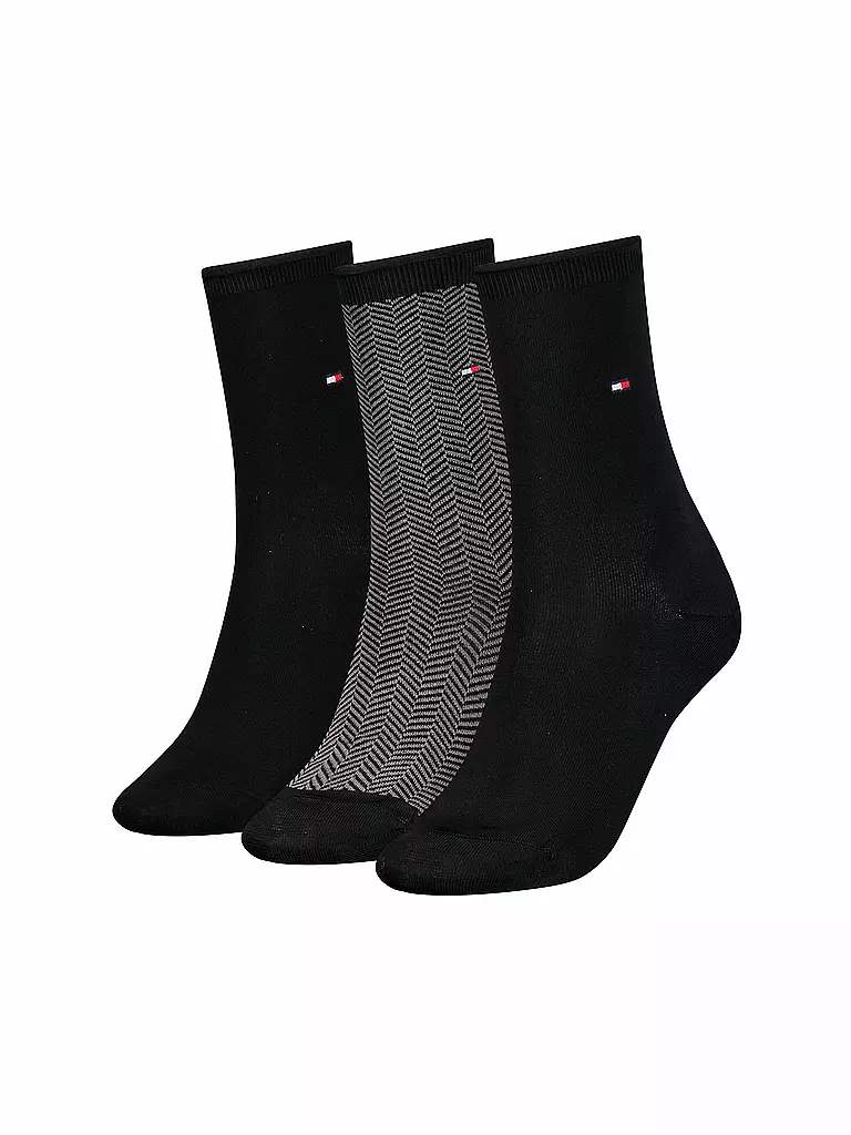 TOMMY HILFIGER | Socken Geschenkbox 3er Pkg black | Noir