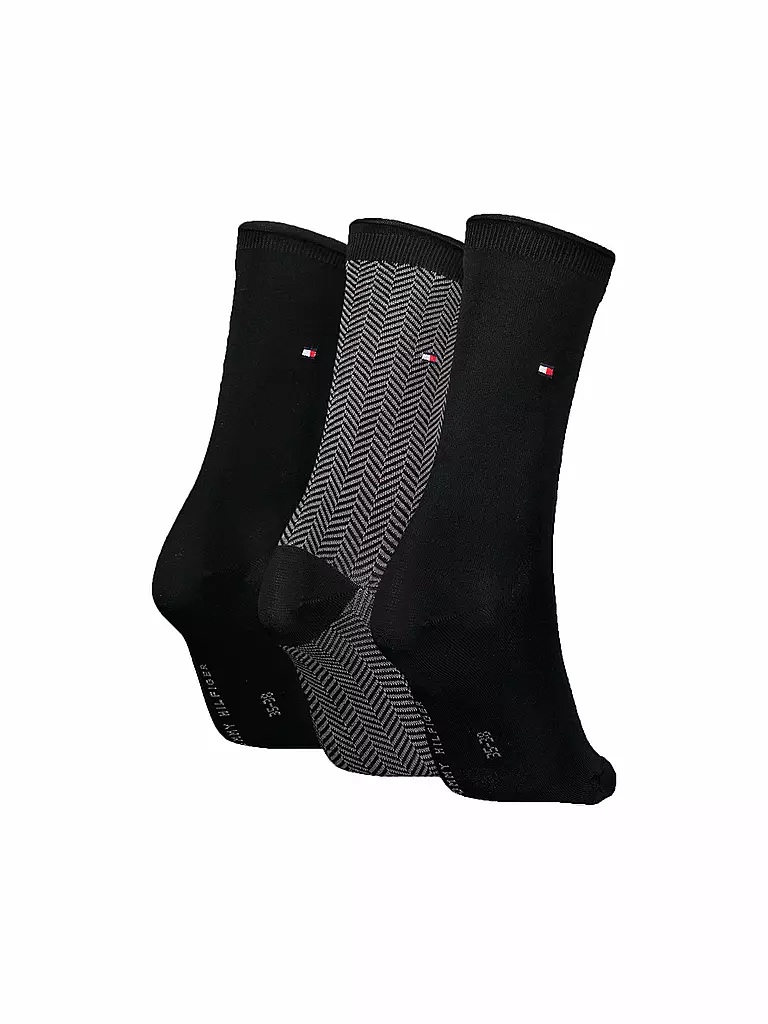 TOMMY HILFIGER | Socken Geschenkbox 3er Pkg black | Noir