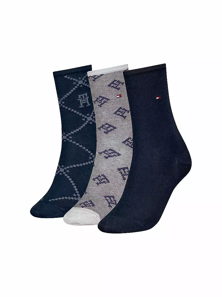 TOMMY HILFIGER | Socken Geschenkbox 3er Pkg. navy | Bleu foncé