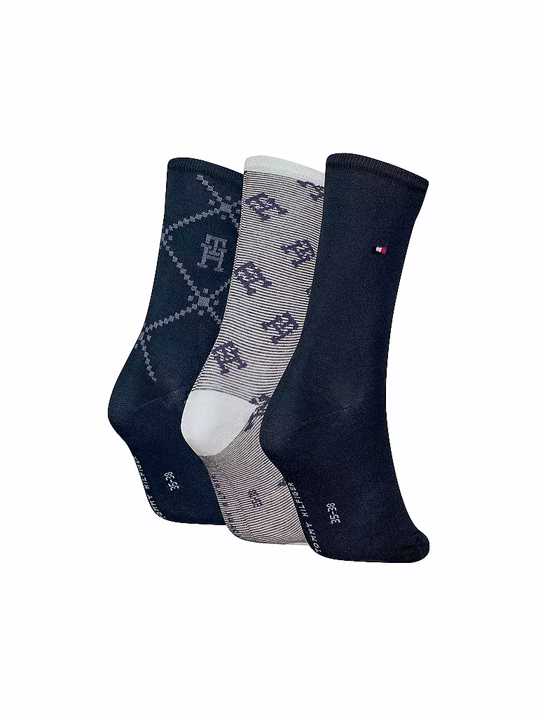TOMMY HILFIGER | Socken Geschenkbox 3er Pkg. navy | Bleu foncé