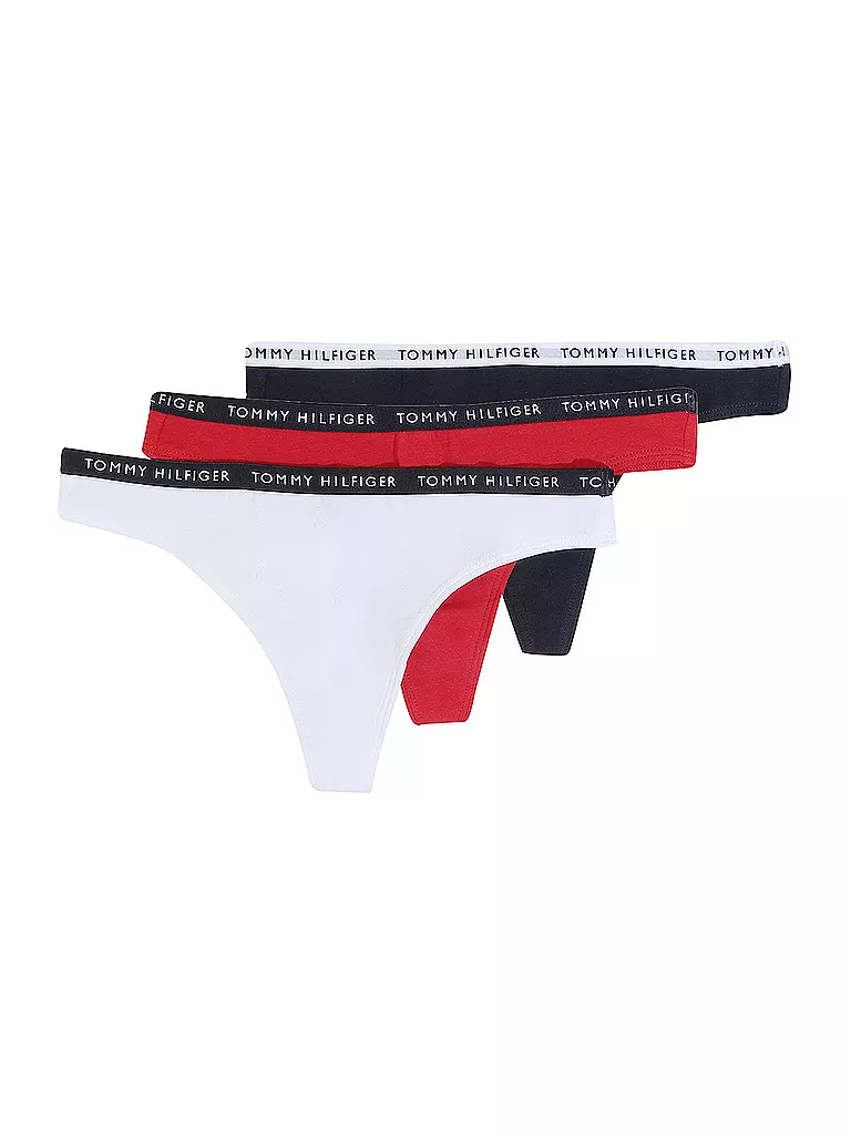 TOMMY HILFIGER | String lot de 3 | weiss
