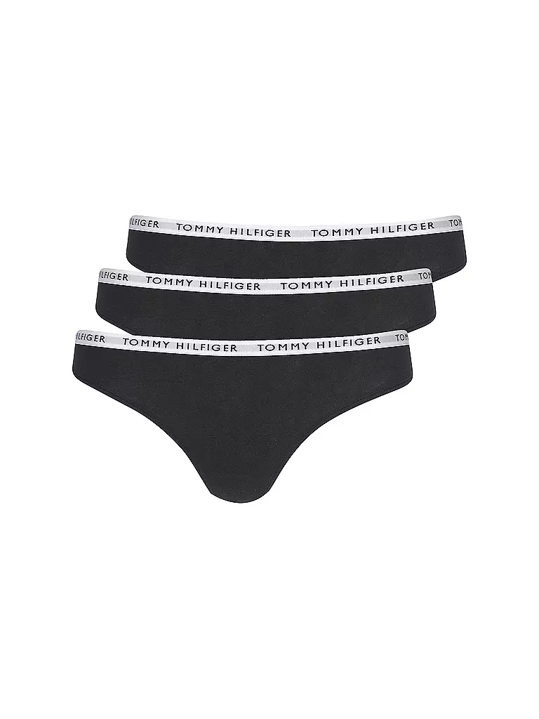TOMMY HILFIGER | String lot de 3 | schwarz