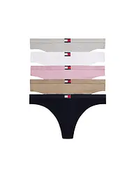TOMMY HILFIGER | String lot de 5 noir | Multicolore